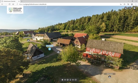 Ansicht des Stiftlanddorfs im virtuellen Rundgang.